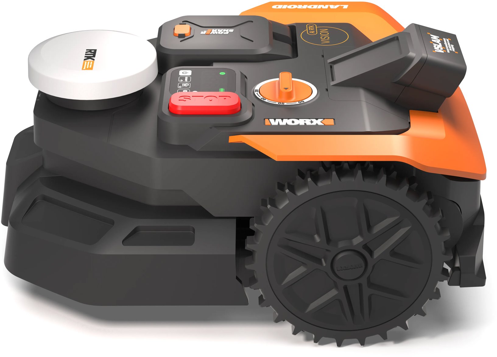 WORX Robotická sekačka WR365E Vision Cloud 650 m2 (RTK + AI V-SLAM Stereo)
