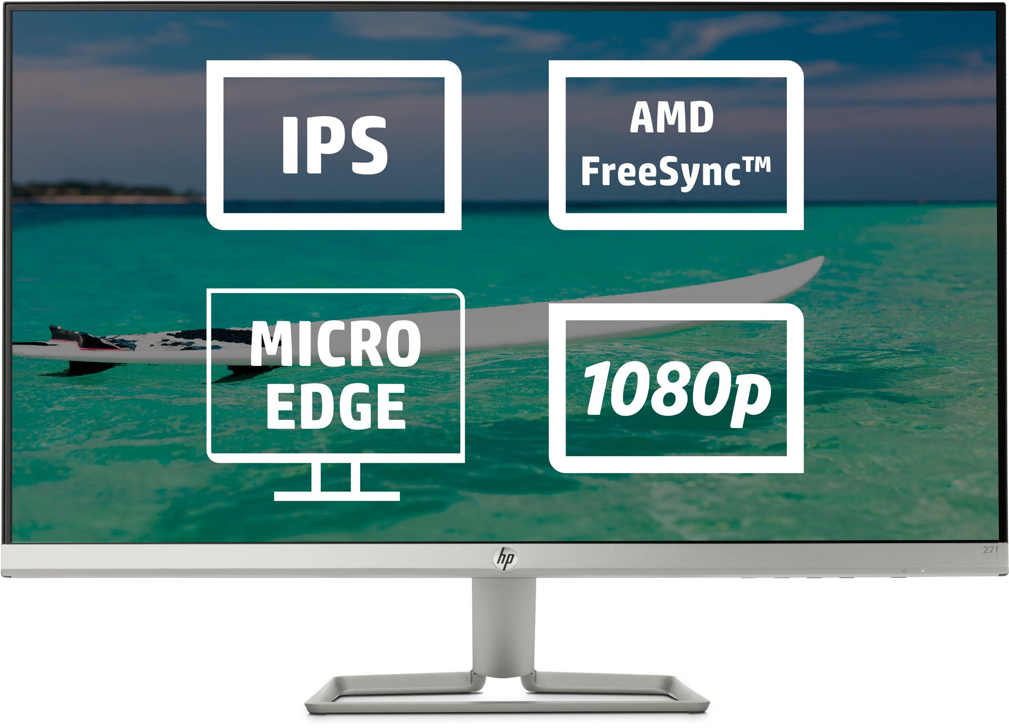 Monitor HP 27f s úhlopříčkou 27 palců a moderním designem.