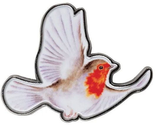 Wrendale Designs Kovová brož Červenka