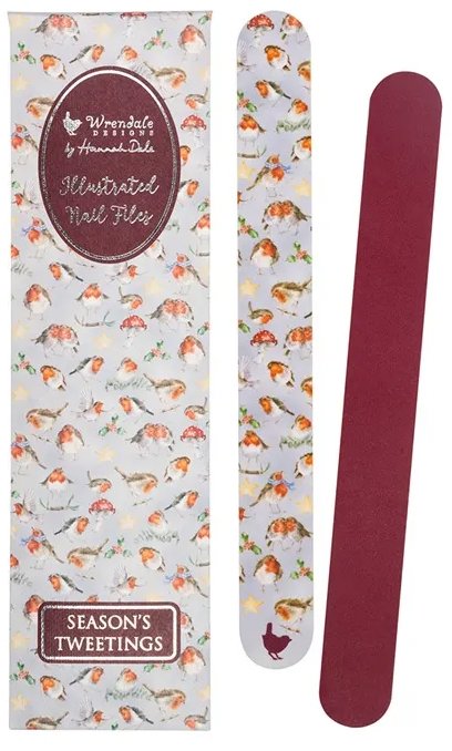 Wrendale Designs Sada pilníků 2 ks Vánoční červenky