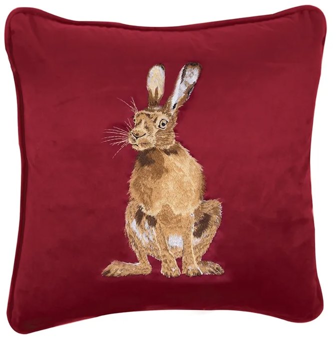 Wrendale Designs Vyšívaný polštář Zajíc