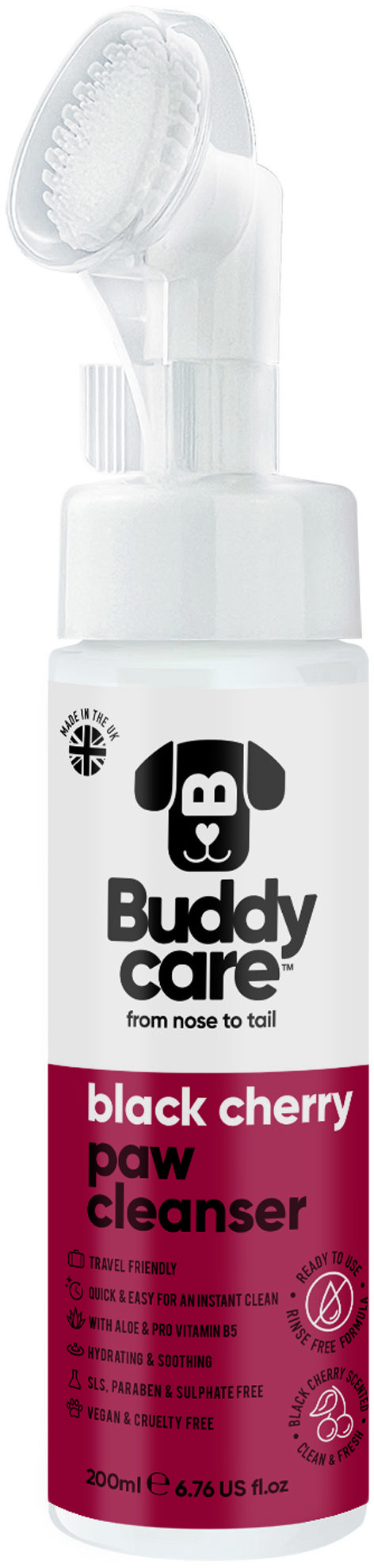 Buddycare Čistič tlapek pro psy Black Cherry 200 ml