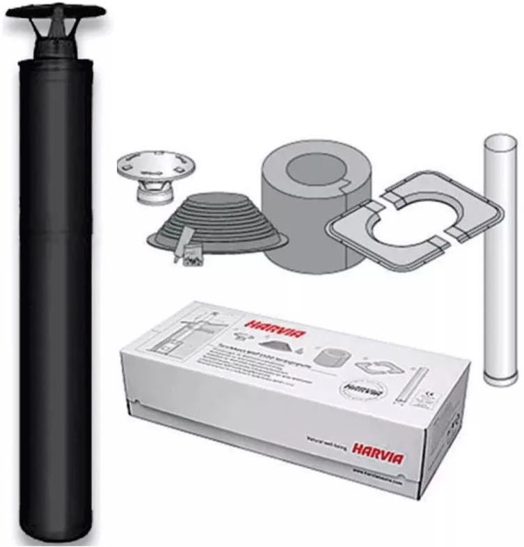 HARVIA Komín do sauny WHP1500 Steel - SET, černý