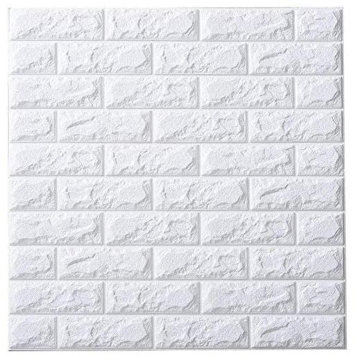 ALUM 3D nástěnný panel z bílých cihel 70 × 77 cm