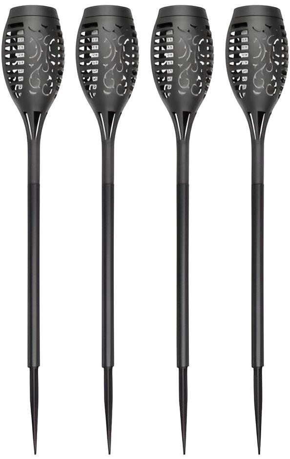 Gardlov 23560 Zahradní solární pochodeň 12 LED, 3.7 V , 51 cm, 4 ks