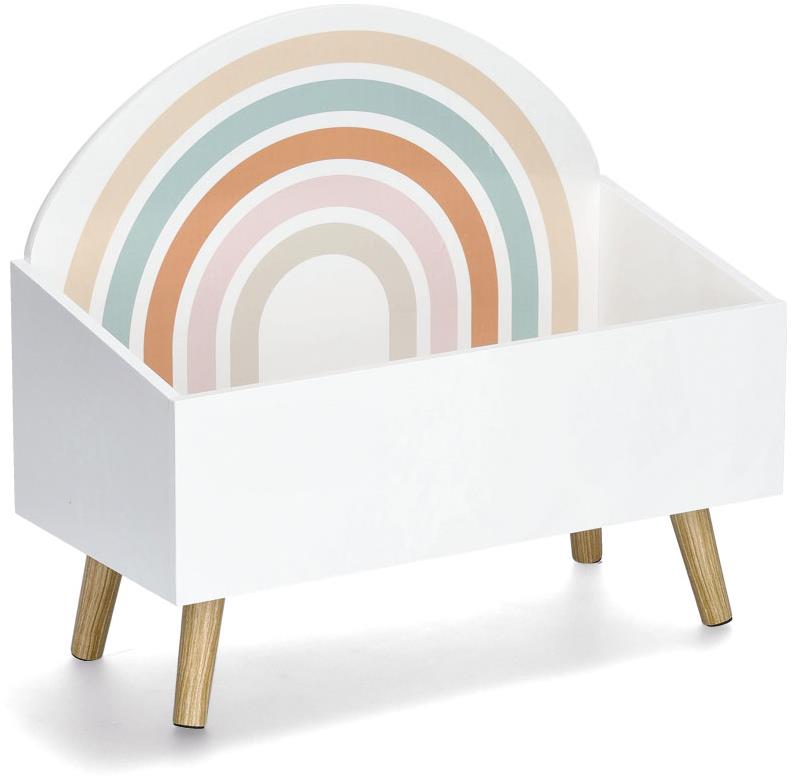 ZELLER Dětský úložný box na hračky motiv duha 58 × 28 × 52 cm