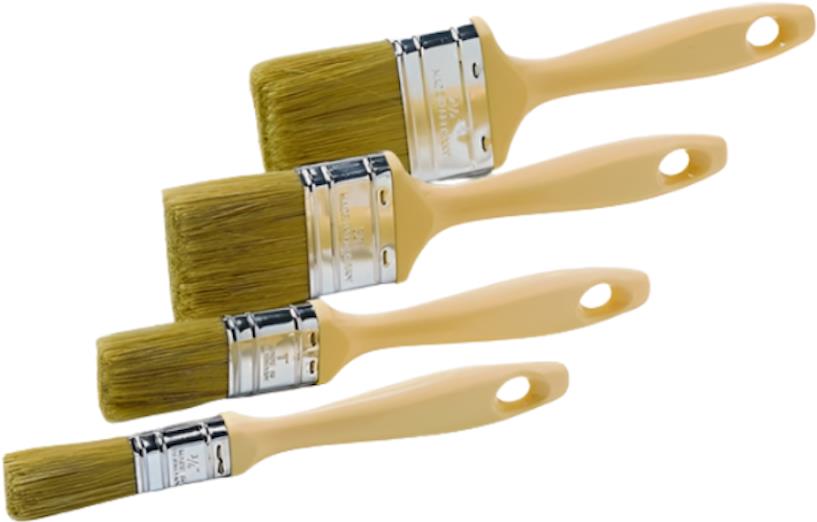 Schüller Eh'klar 4dílná sada plochých štětců ML Cream, vel. 20, 30, 50, 60 mm