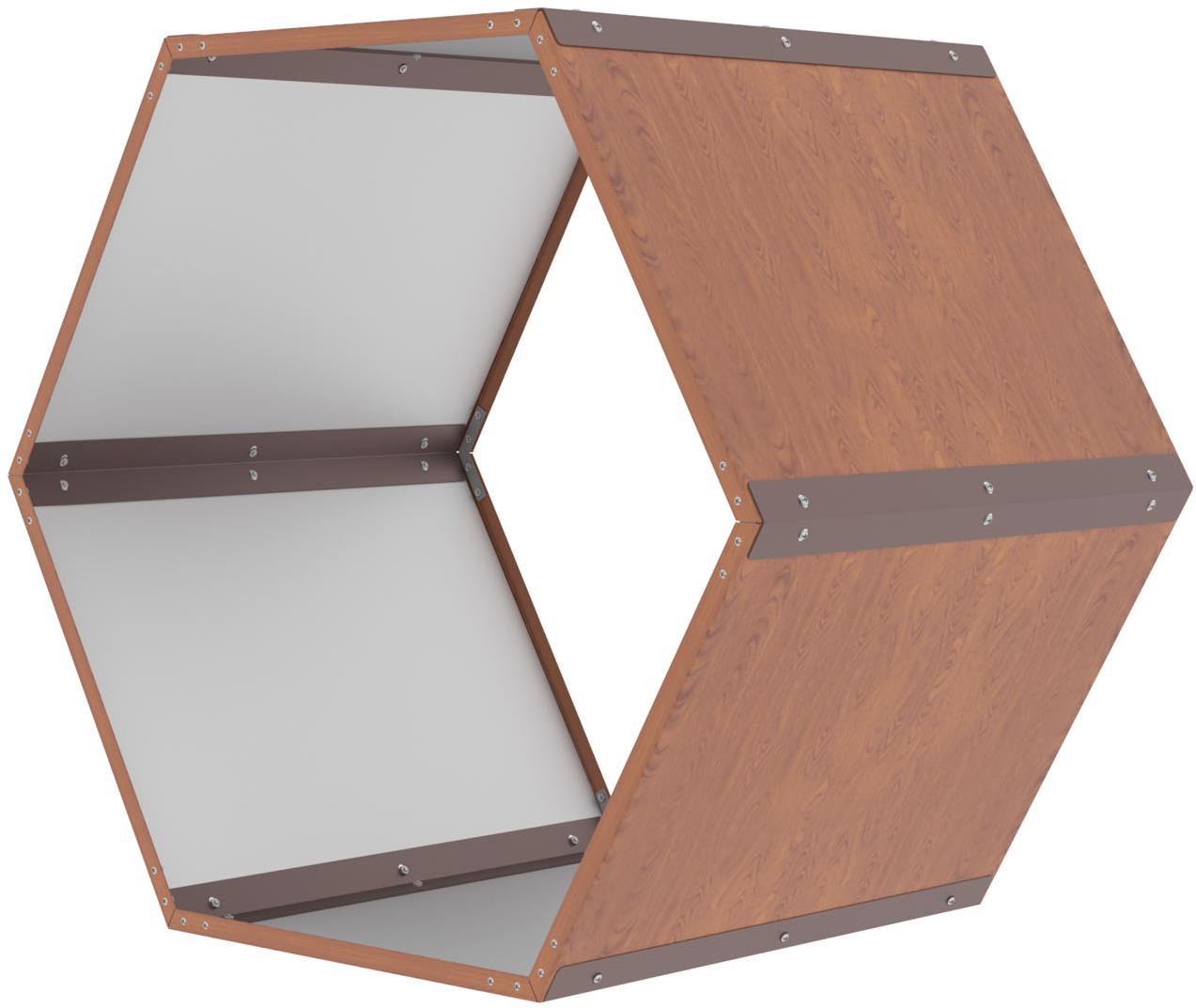 G21 Dřevník HEX 53 - 92 × 60 cm, hnědý