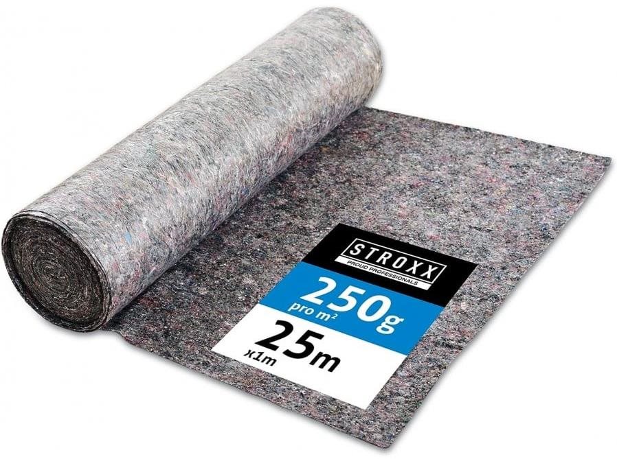 STROXX Malířský zakrývací filc, role 25 m, 250 gramů/m2