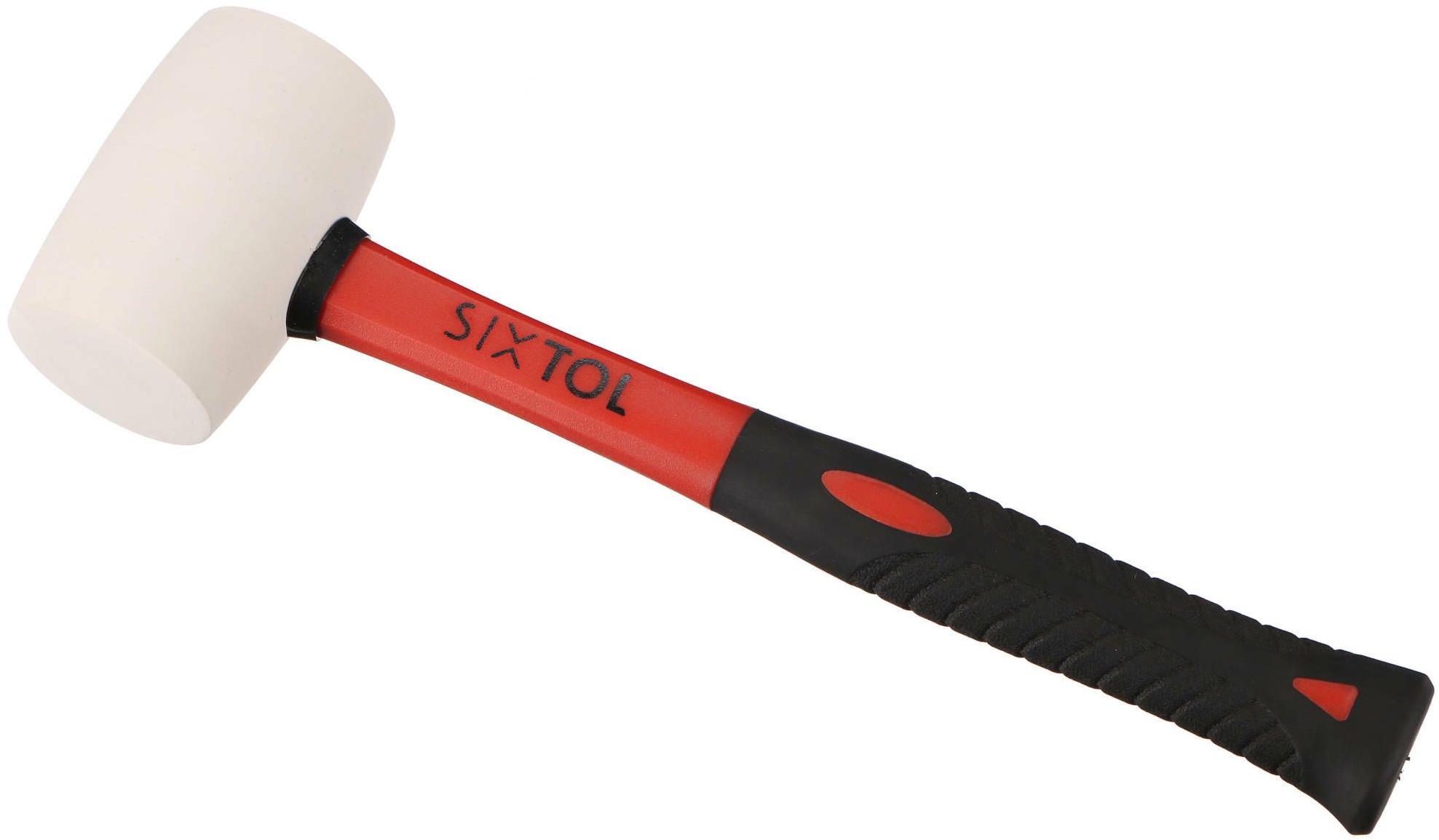 SIXTOL Palička gumová TPR HAMMER, bílá, sklolaminátová násada 340 g
