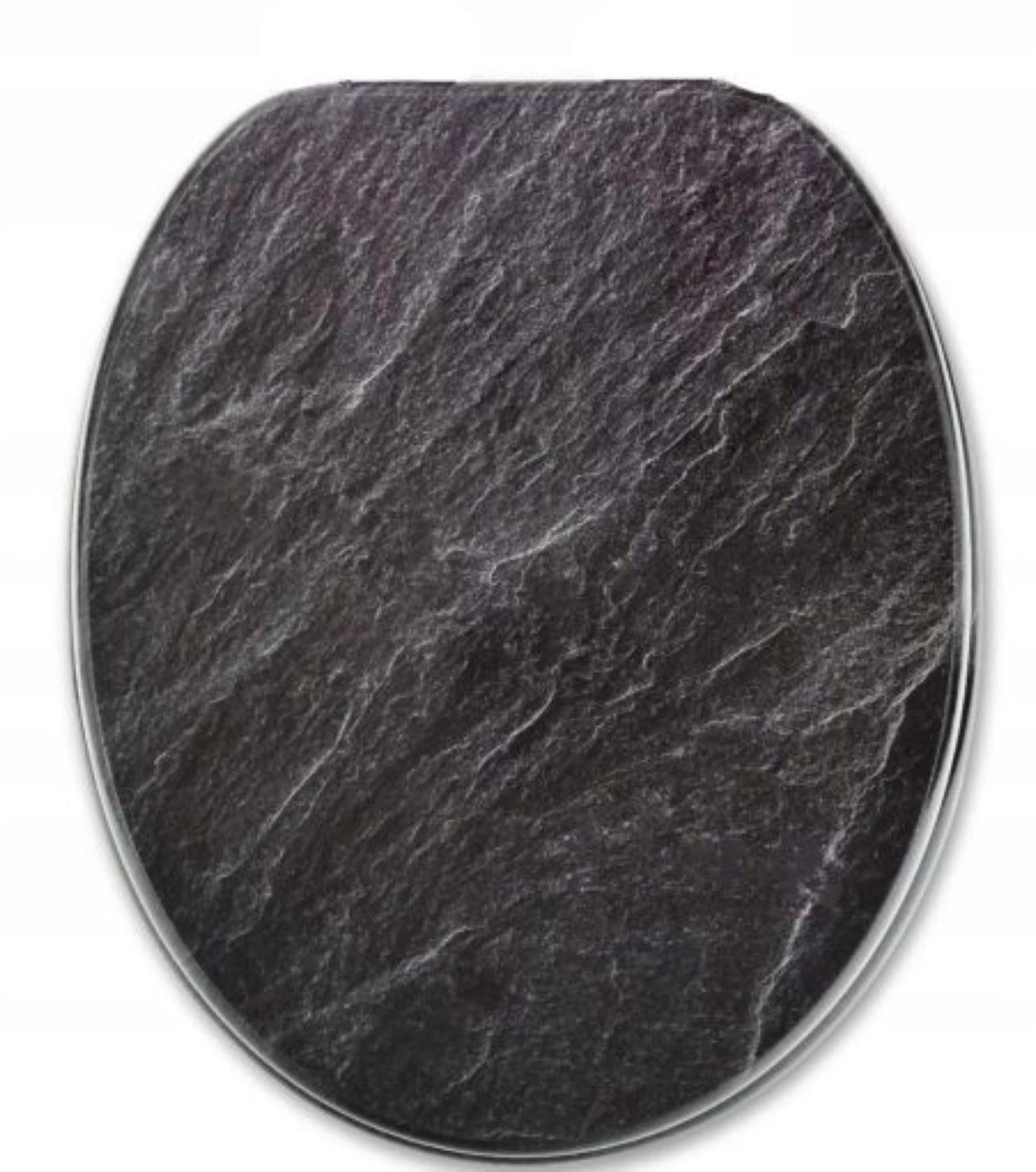 DuraHome MARBLE soft close WC prkénko, MDF