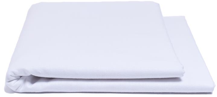 4sleep Bavlněné bílé prostěradlo bez gumy 100% BA 140 × 240 cm