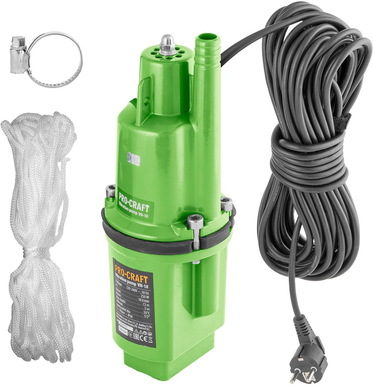 PROCRAFT Vibrační čerpadlo VN-18, 250 W, 1080 l/h