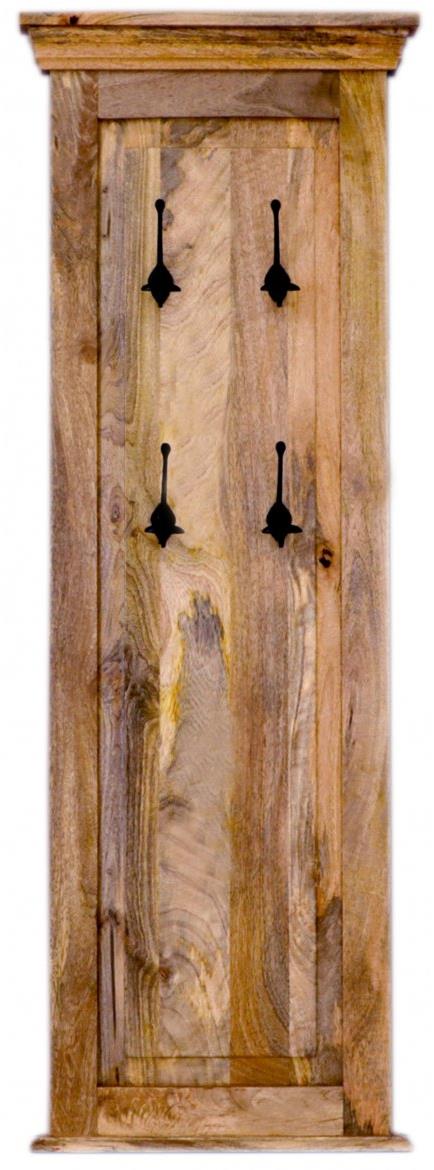 LAKŠMI Věšák Guru se 4 háčky 50 × 140 × 2,5 cm z masivu mango