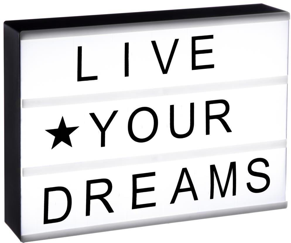 Atmosphera Stolní lampa s nápisy 30 × 22 × 5,5 cm