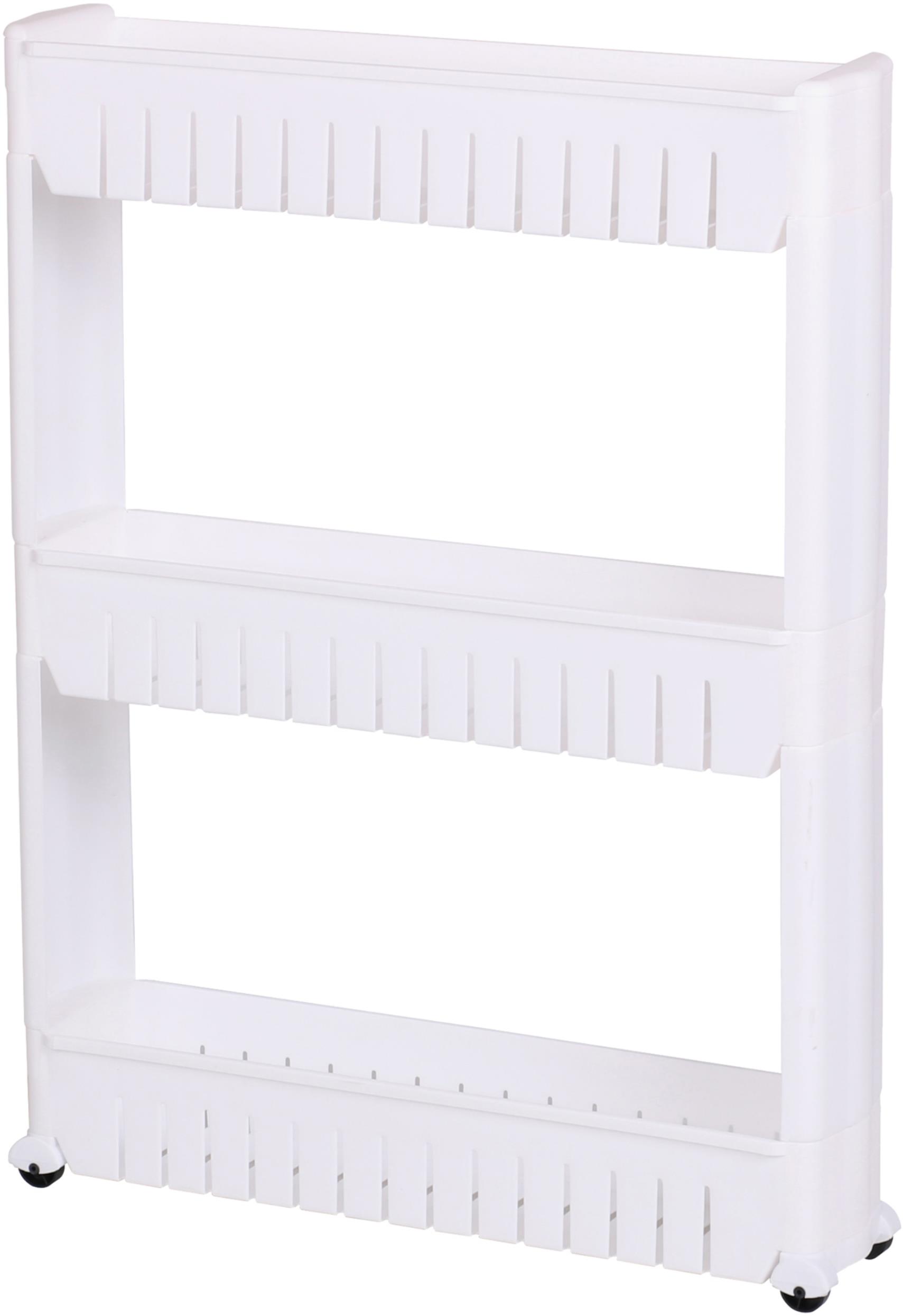 Regál do koupelny DOCHTMANN - úzký, bílý, plast, 54 × 72 × 12 cm