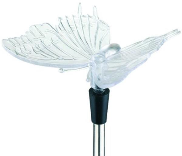 Entac Zahradní solární lampa LED motýl 77 cm