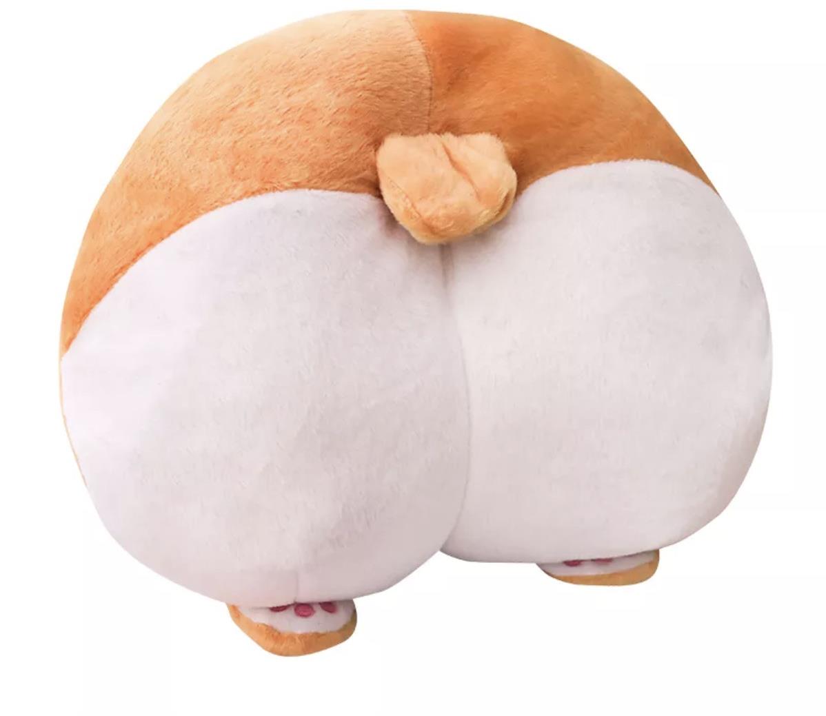 Daklos Roztomilý plyšový polštář pes corgi zadek s kapsami - 30 × 40 cm