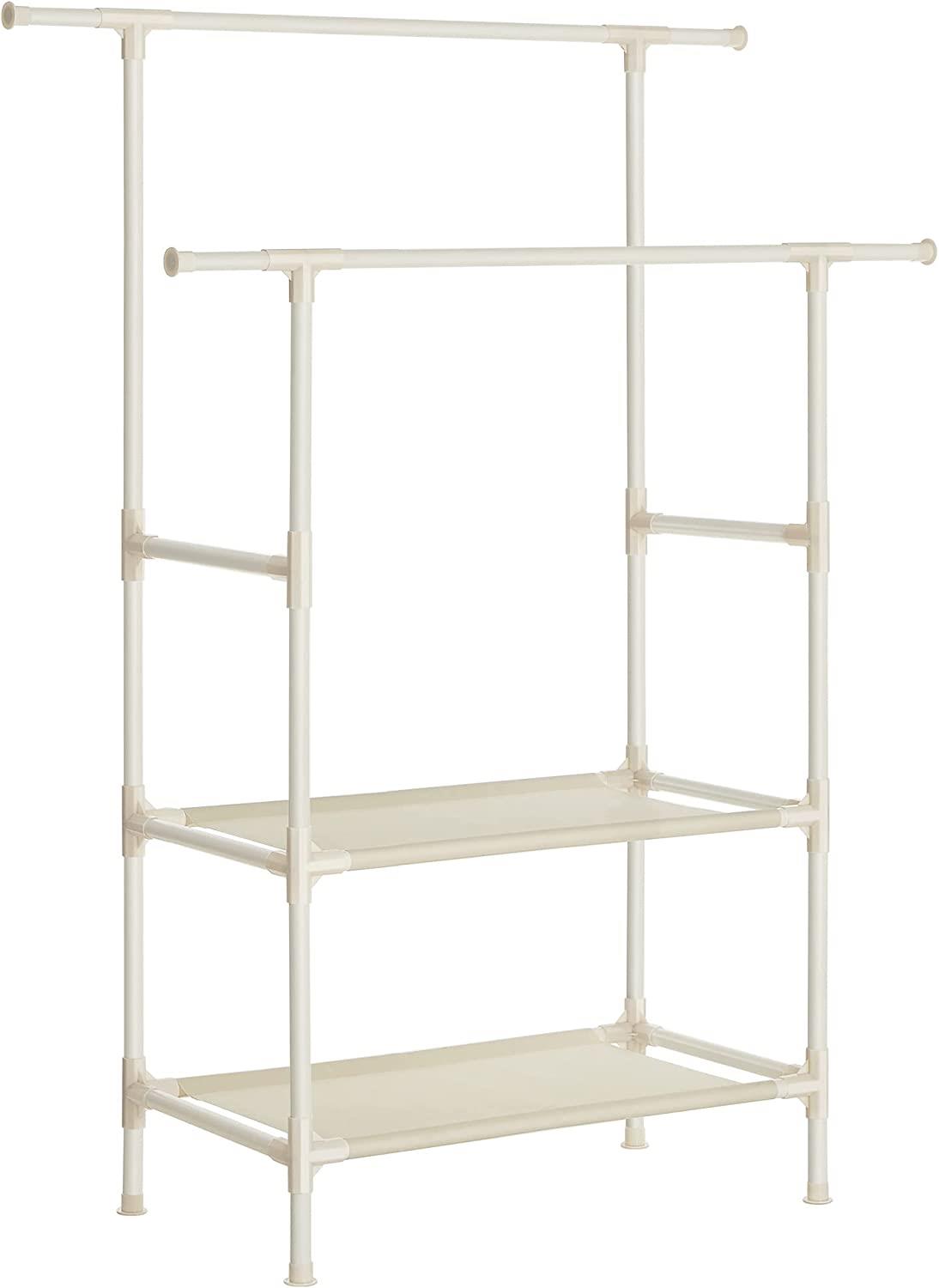 Houseland Dvojitý šatní věšák Lucaro 171 cm, bílý