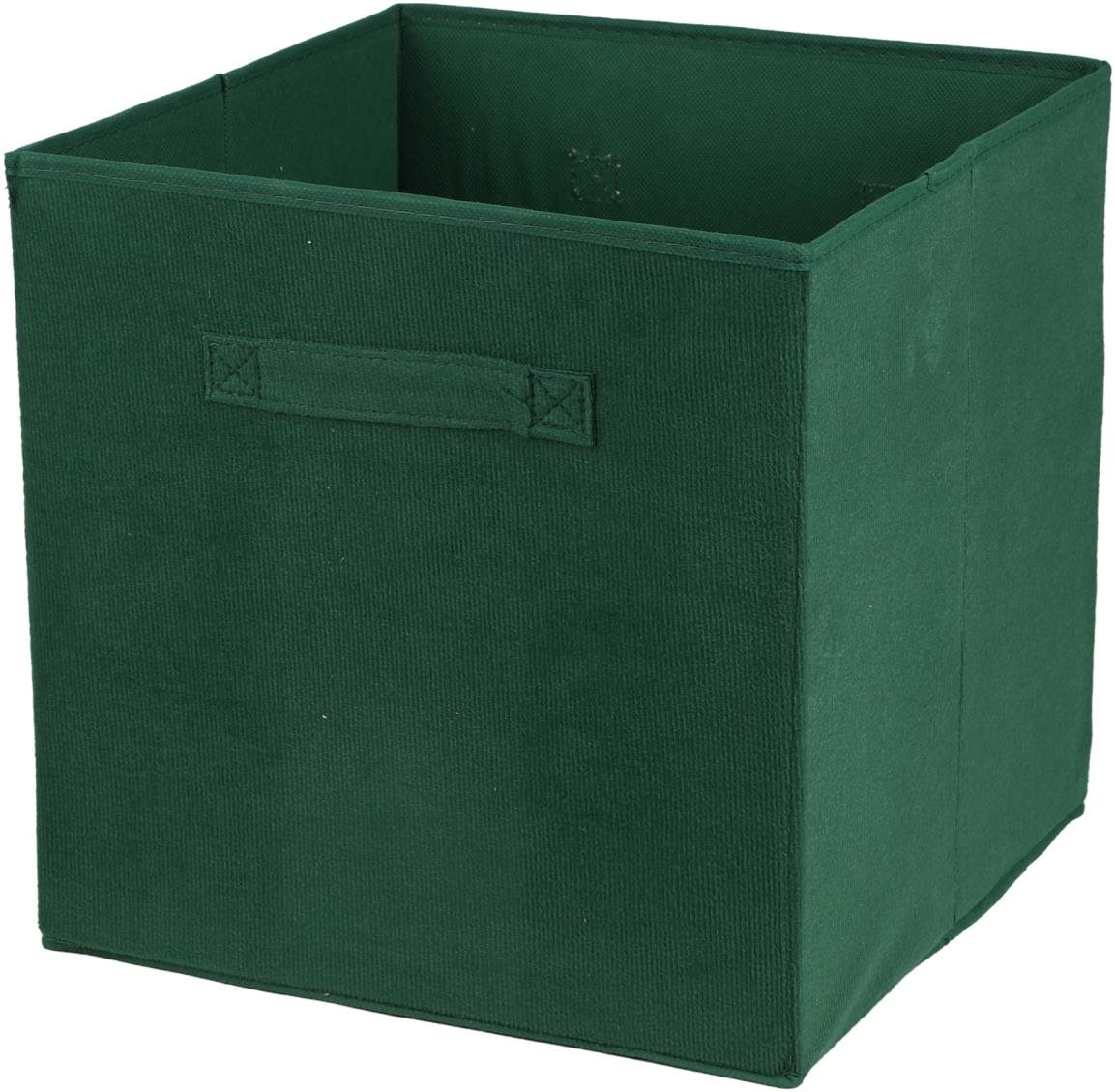 DOCHTMANN Box do kallaxu, úložný box manšestr, tmavě zelený 31 × 31 × 31 cm