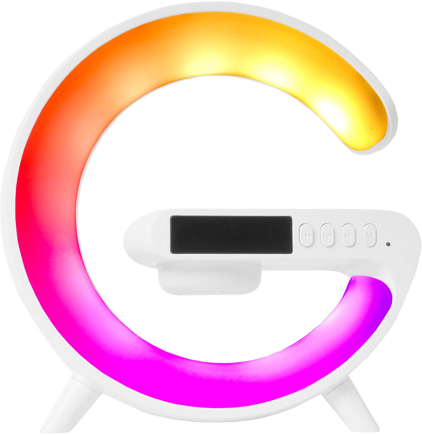 Aga RGB LED Lampa 5v1 s bezdrátovou nabíječkou Bílá