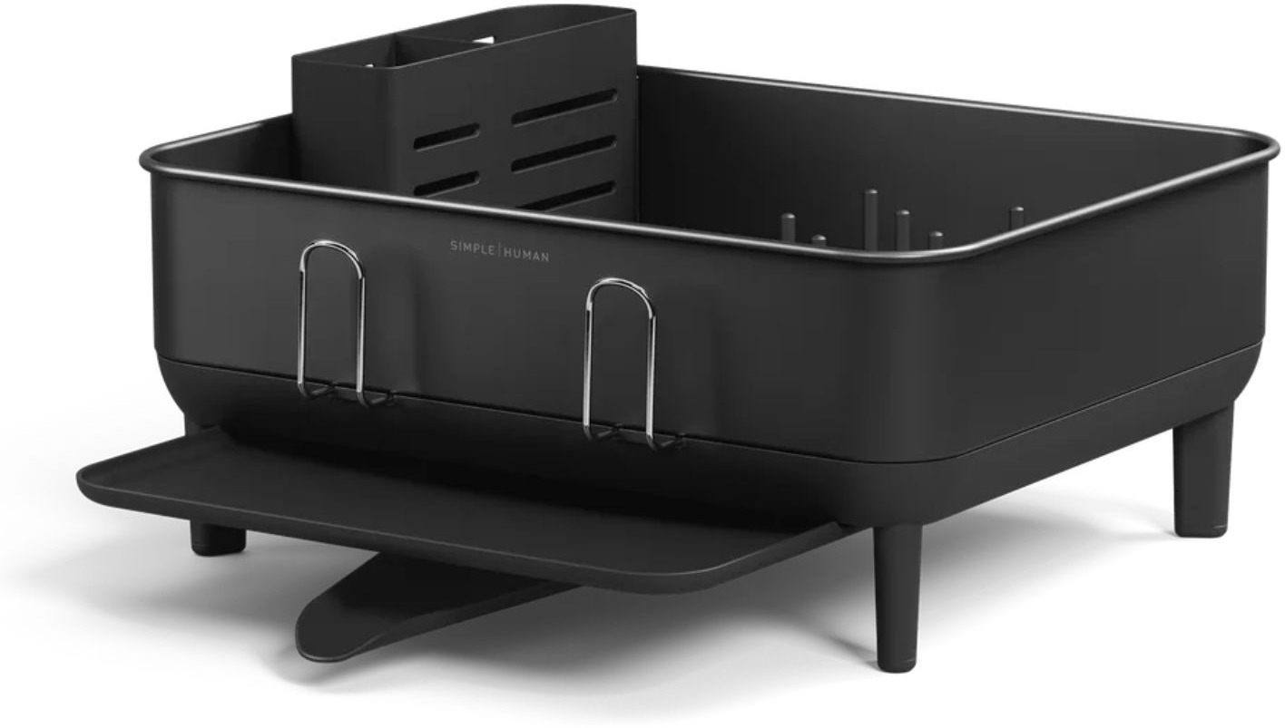 Simplehuman Compact, rám z černé oceli, černý plast, FPP