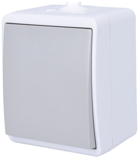 Solight Vypínač do vlhka IP54, č. 1 jednopólový, šedý
