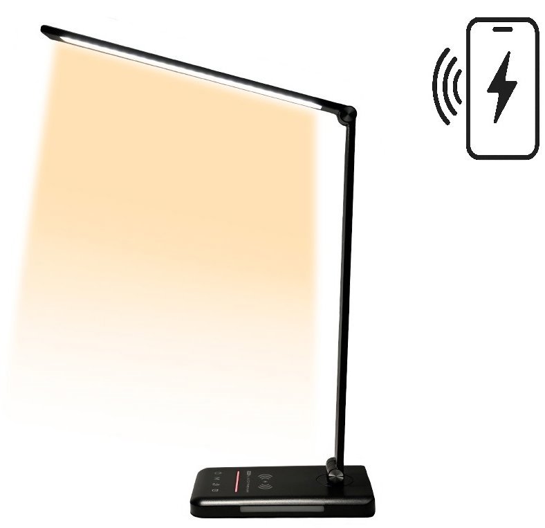 LuDream Focus Charge+ Black LED stolní lampa bez modré složky