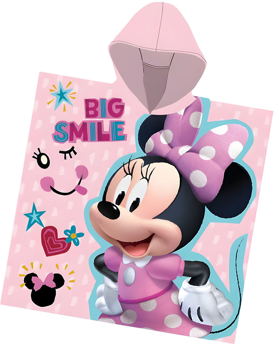 JERRY FABRICS Dětské pončo 55 × 110 cm - Minnie mouse/Velký úsměv