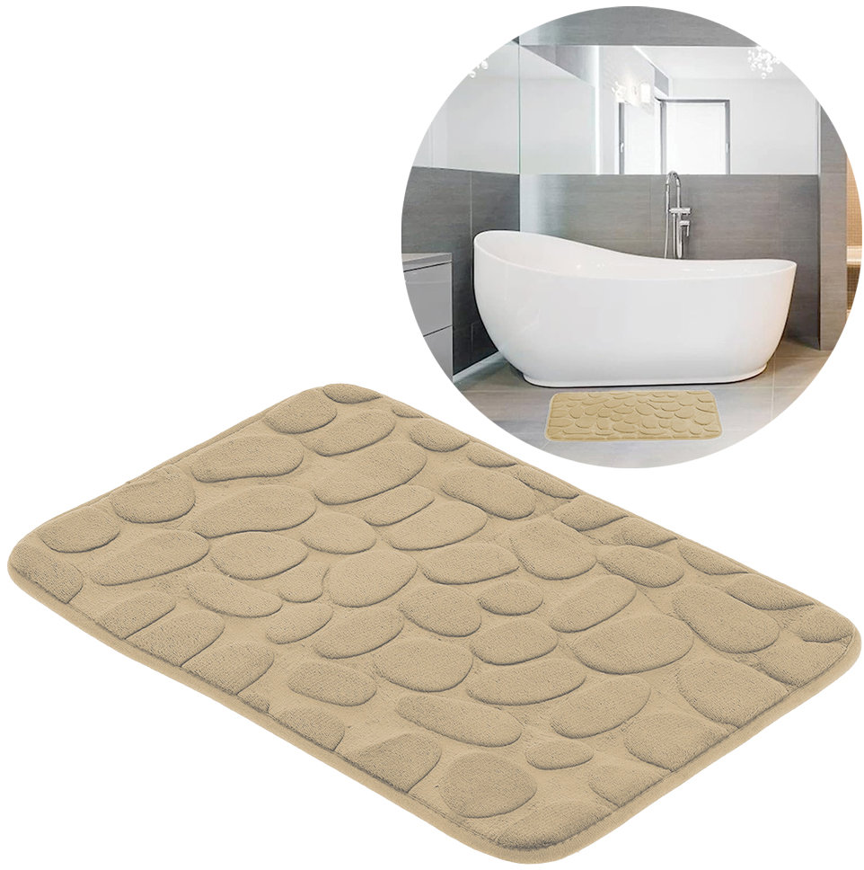 HomeLife Koupelnová předložka SOFT FOAM 40 × 60 cm obdélník, béžová