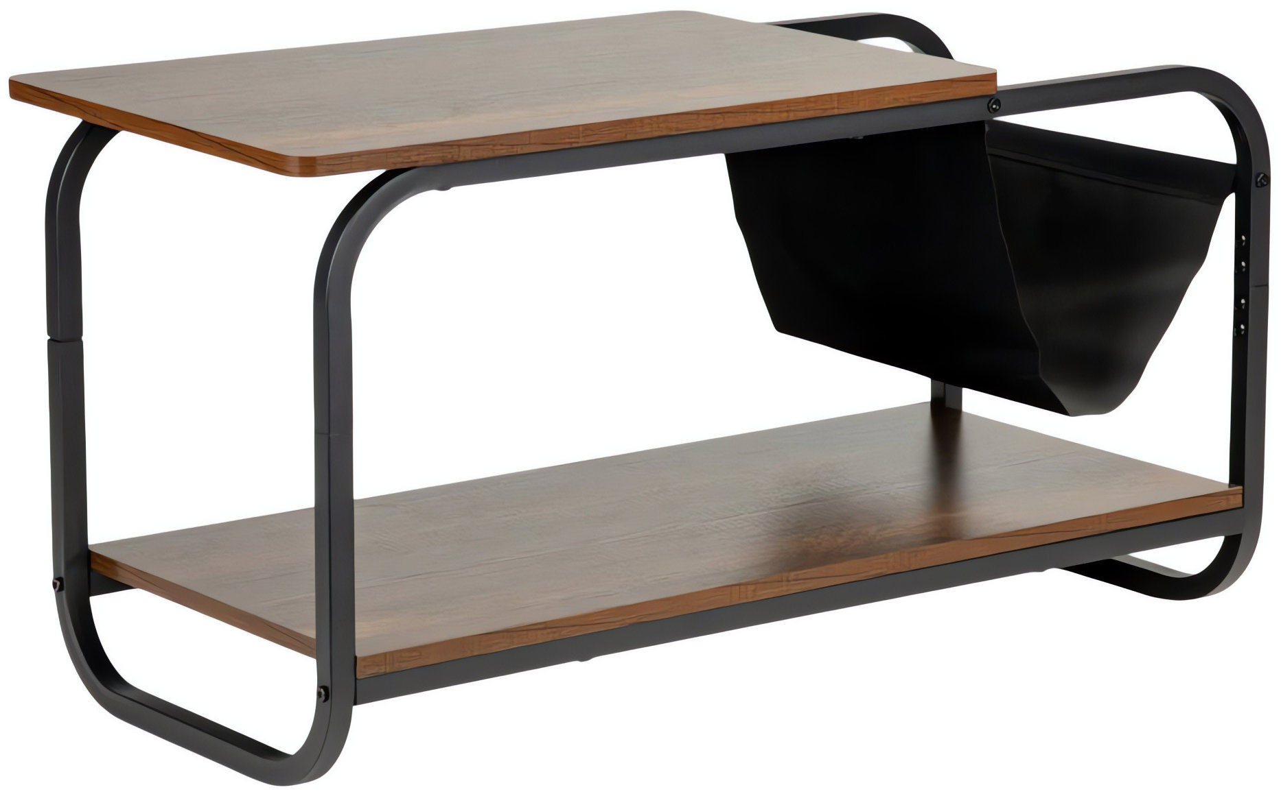 ModernHome YLT-1502 Konferenční stolek 86 cm, 2 úrovně, hnědý