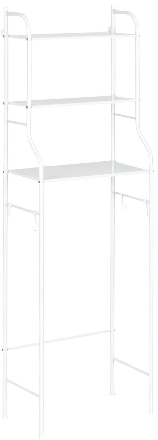 ModernHome Úložný regál se 3 policemi nad WC 152 × 46,5 cm, bílý
