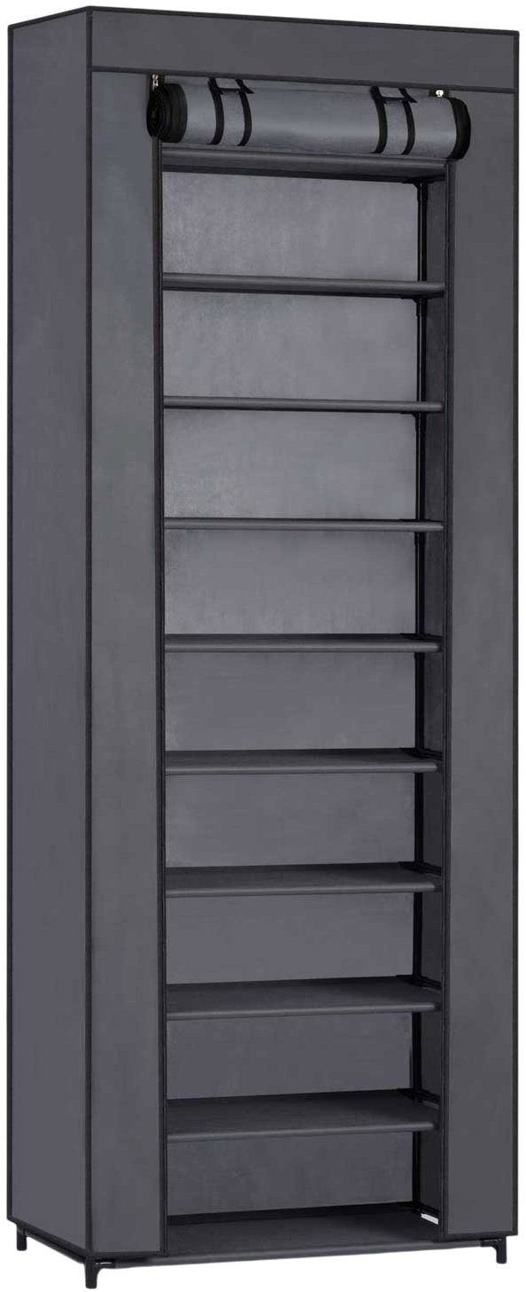 Massido 680200 Textilní botník 28 × 58 × 175 cm, tmavě šedý