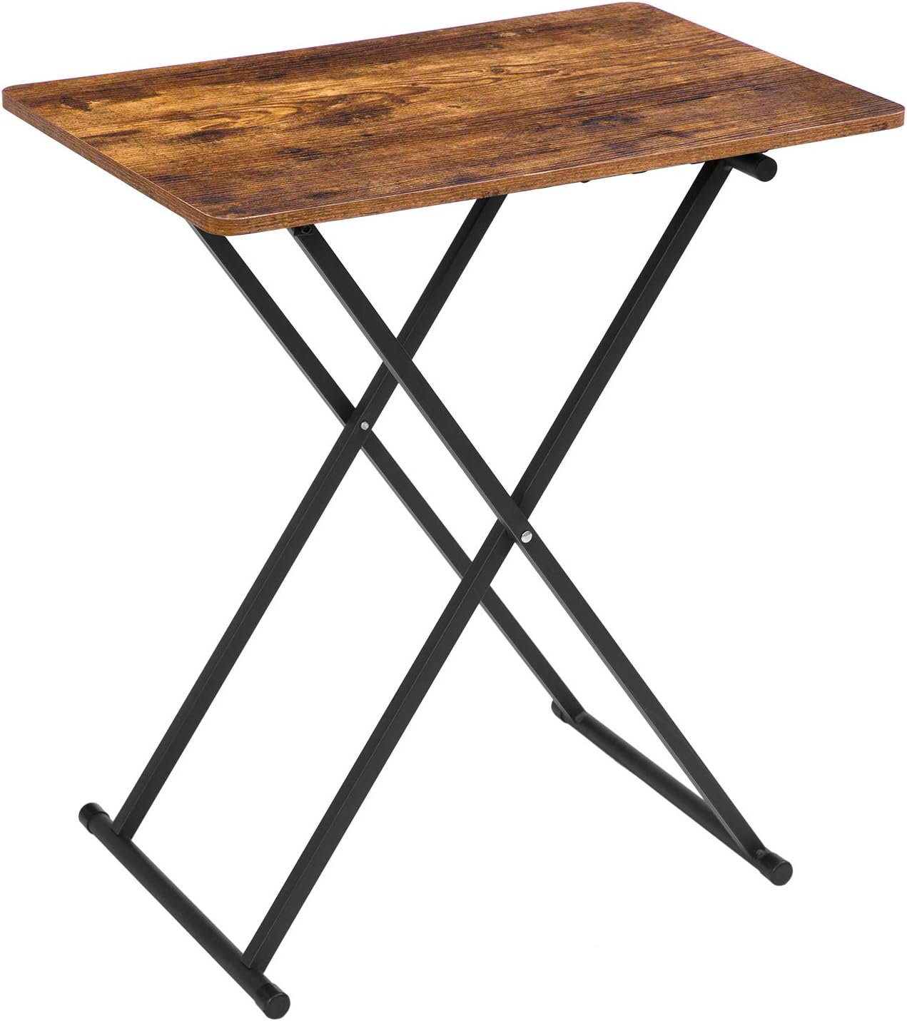 Vasagle Skládací odkládací stolek Melori 60 cm, černo-hnědý