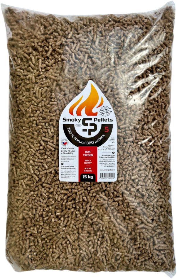 SmokyPellets Dřevěné pelety na gril BUK/TŘEŠEŇ 15 kg