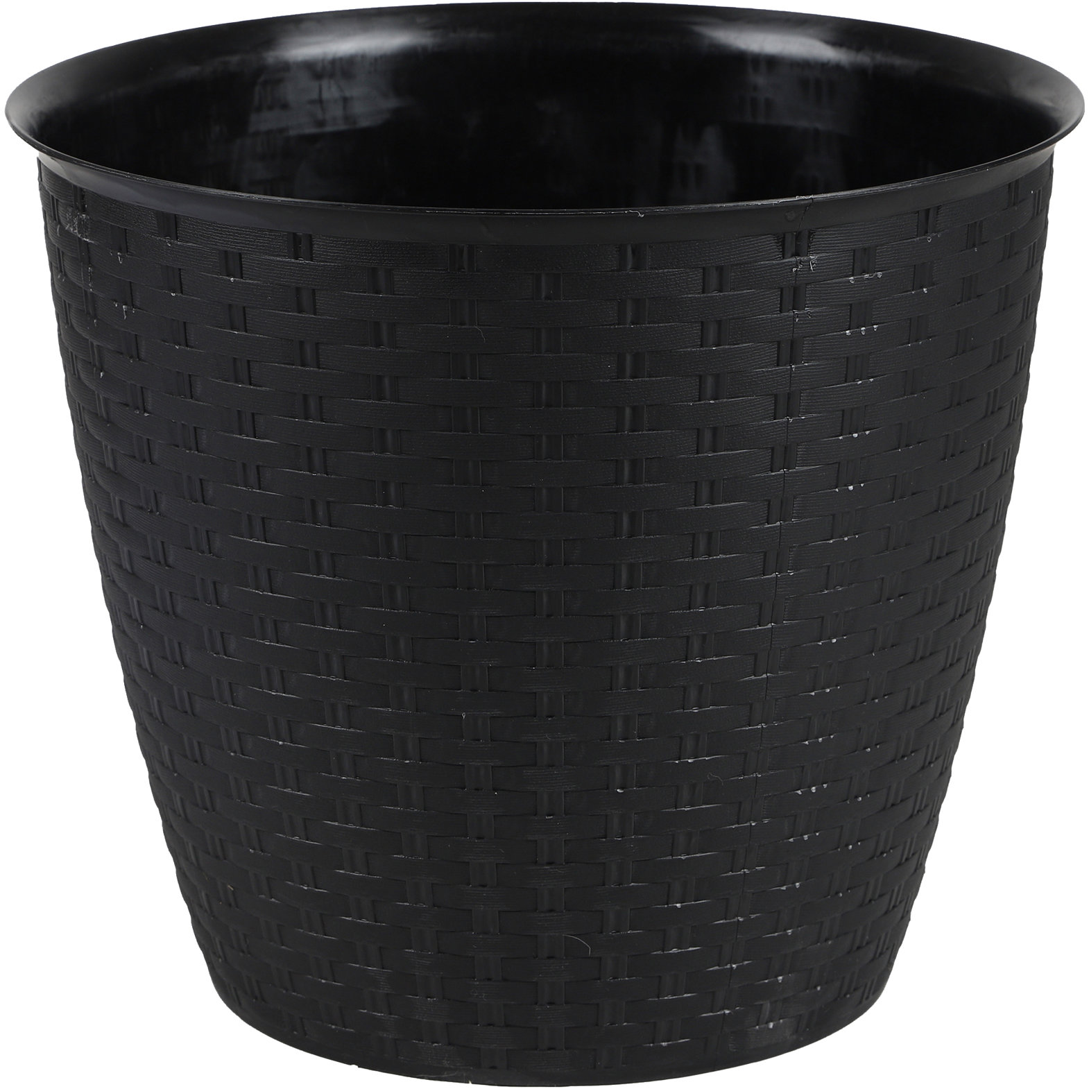 DOCHTMANN Květináč rattan 35 × 30 cm, černý