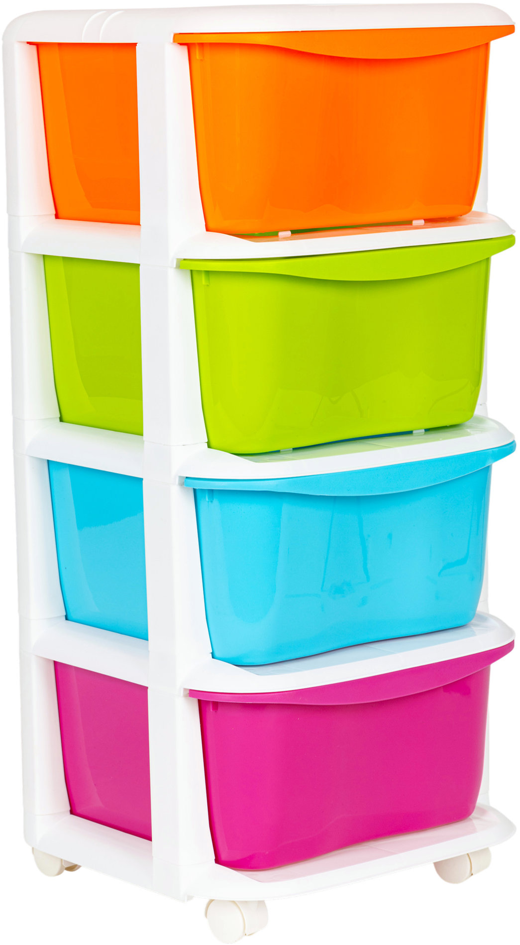 Úložný regál se 4 zásuvkami na kolečkách od ModernHome PJJCBS0012-04B