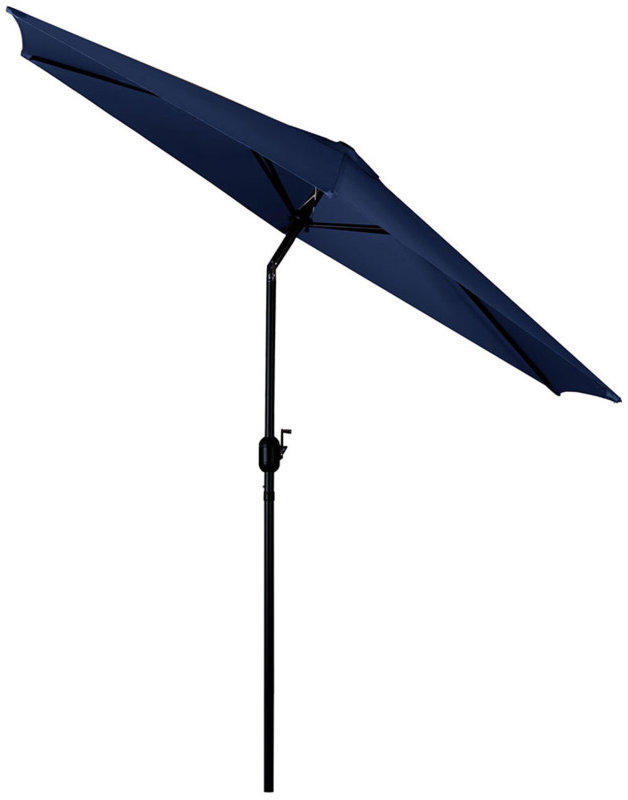 Plonos PL-884 Zahradní slunečník skládací 300 cm, 6 ramen, s obalem, modrý