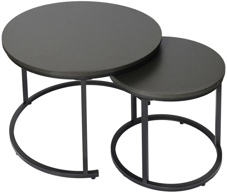 Kulaté konferenční stolky Bauerkraft H-108 v grafitovém provedení