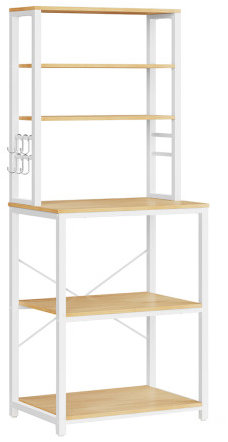 Vasagle Kuchyňský regál CUSTOM 167 cm, bílo-hnědý
