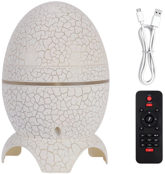 RealG RC-K-1932 Projektor hvězd Dino vejce s Bluetooth reproduktorem, LED noční lampička