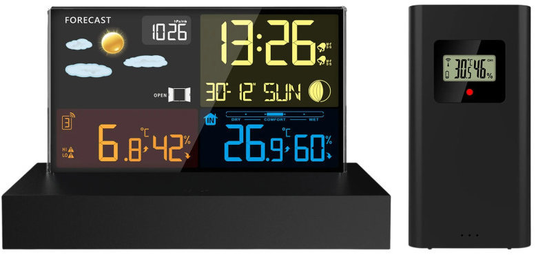 Berdsen BD-912 Meteostanice s displejem, černá