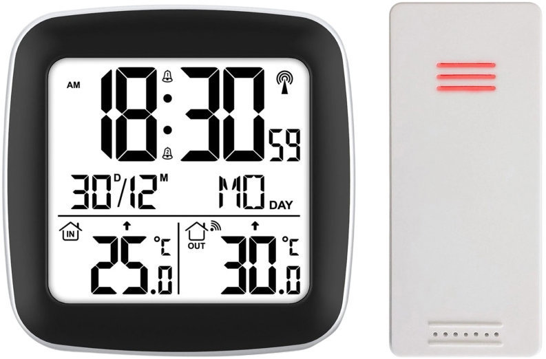 Berdsen BD-903 Meteostanice s displejem, stříbrná