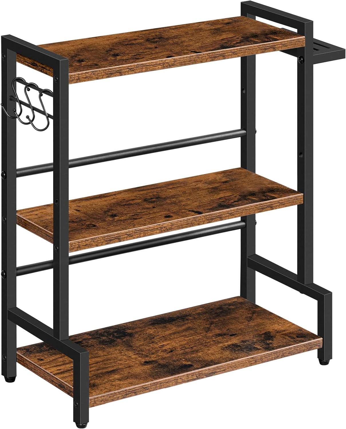 Vasagle Noby Stolní kuchyňský regál 43 cm hnědo/černý