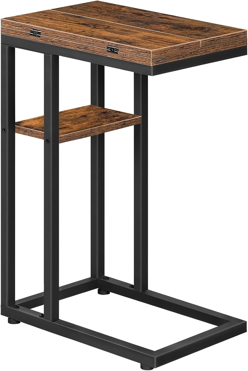Vasagle Bromy Rozkládací odkládací stolek 26/52 cm hnědo/černý