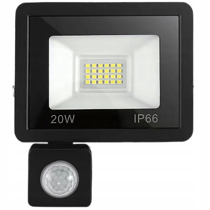 Verk 12347 Halogenový LED reflektor se senzorem soumraku a pohybu 20 W, 6000 K, IP66