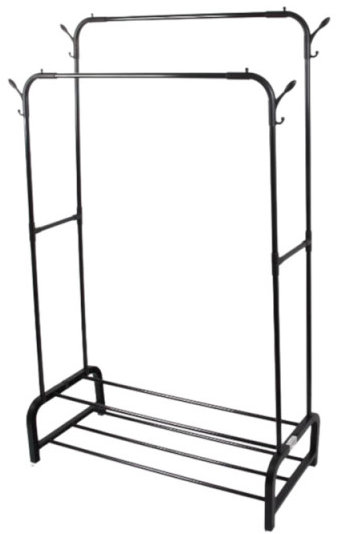 Verk 27524 Univerzální stojan na oblečení a obuv 160 × 97 cm, černý