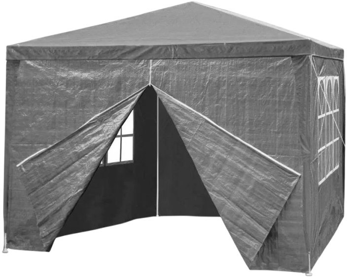 MultiGarden PAW Zahradní párty stan 3 × 3 m, 4 boční stěny, šedý