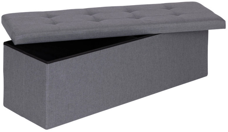 ModernHome TH-PO-7-4 Taburet s úložným prostorem 111 × 38 cm, světle šedý