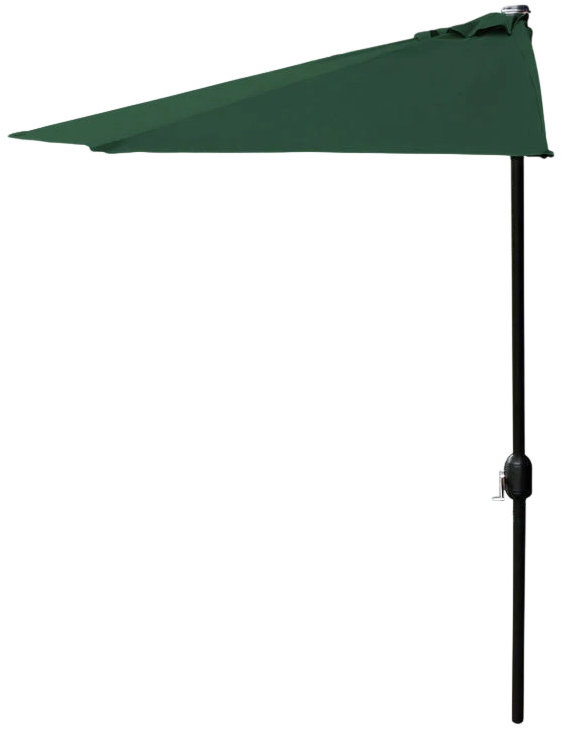 MultiGarden SL-UM016 Půlkruhový zahradní slunečník ke zdi 2,7 m, zelený